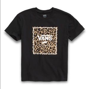 Vans Black Leopard Print Short Sleeve Tee